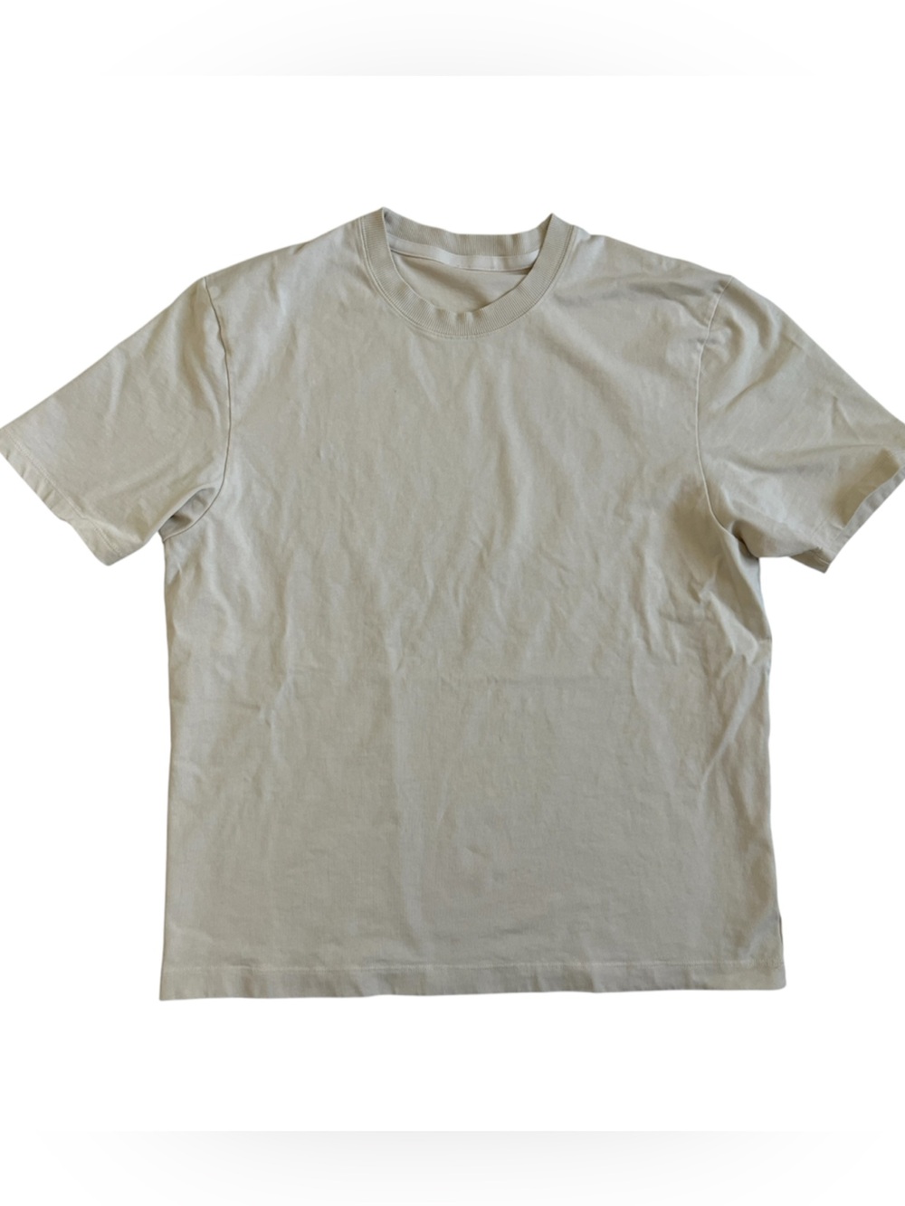 lululemon athletica cotton Short Sleeve Tee in Light cream